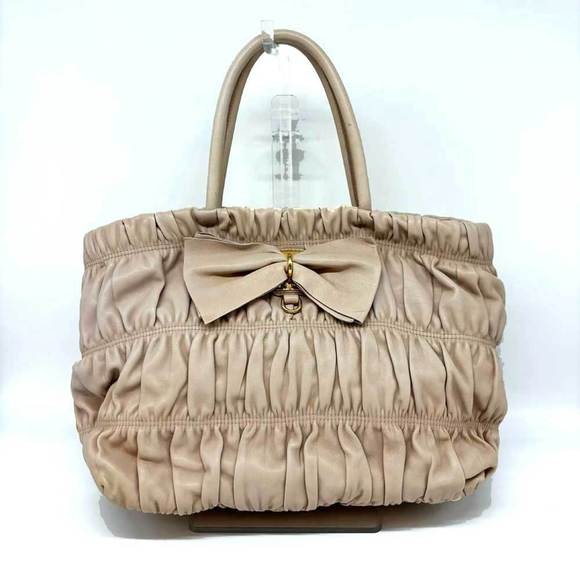 Prada handbag ribbon nappa leather 2way BN1932 PRADA - Picture 1 of 7